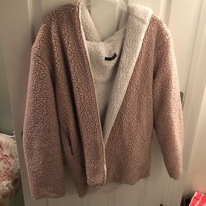 Zaful reversible teddy fuzzy coat